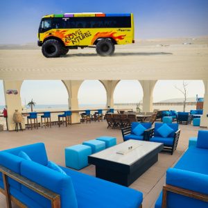 Monster Bus Tour in the Desert with Day Pass at Al Majles Resort Sightseeing and Tours